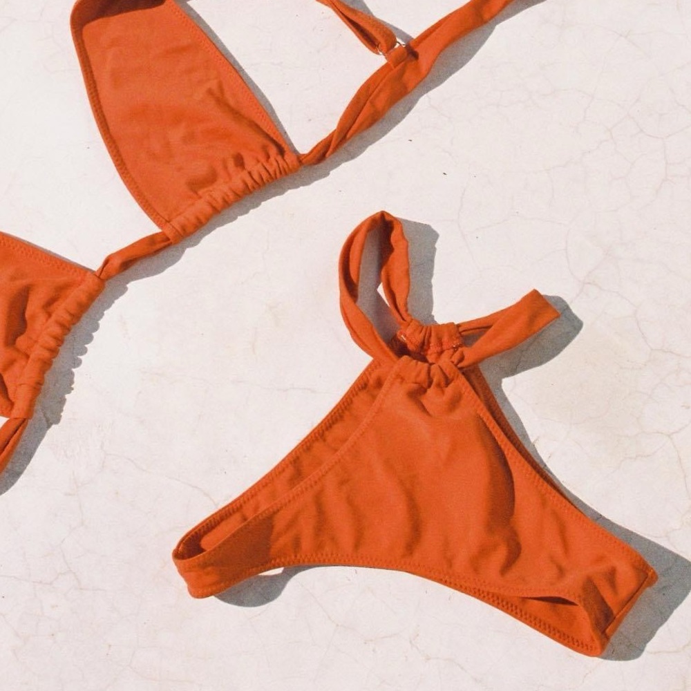 Bayu the Label Orange Bikini Bottoms